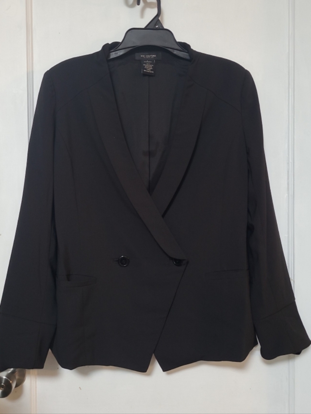 Miss Me MM Couture Black Double-Breasted Blazer Large